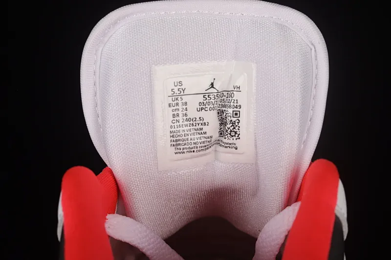 All categories Air Jordan Jordan series basketball shoes Air Jordan 1 Low G version pure original Air Jordan AJ1 Low AJ1 Joe 1 white black red low-top cultural leisure sports basketball shoes 553560-160